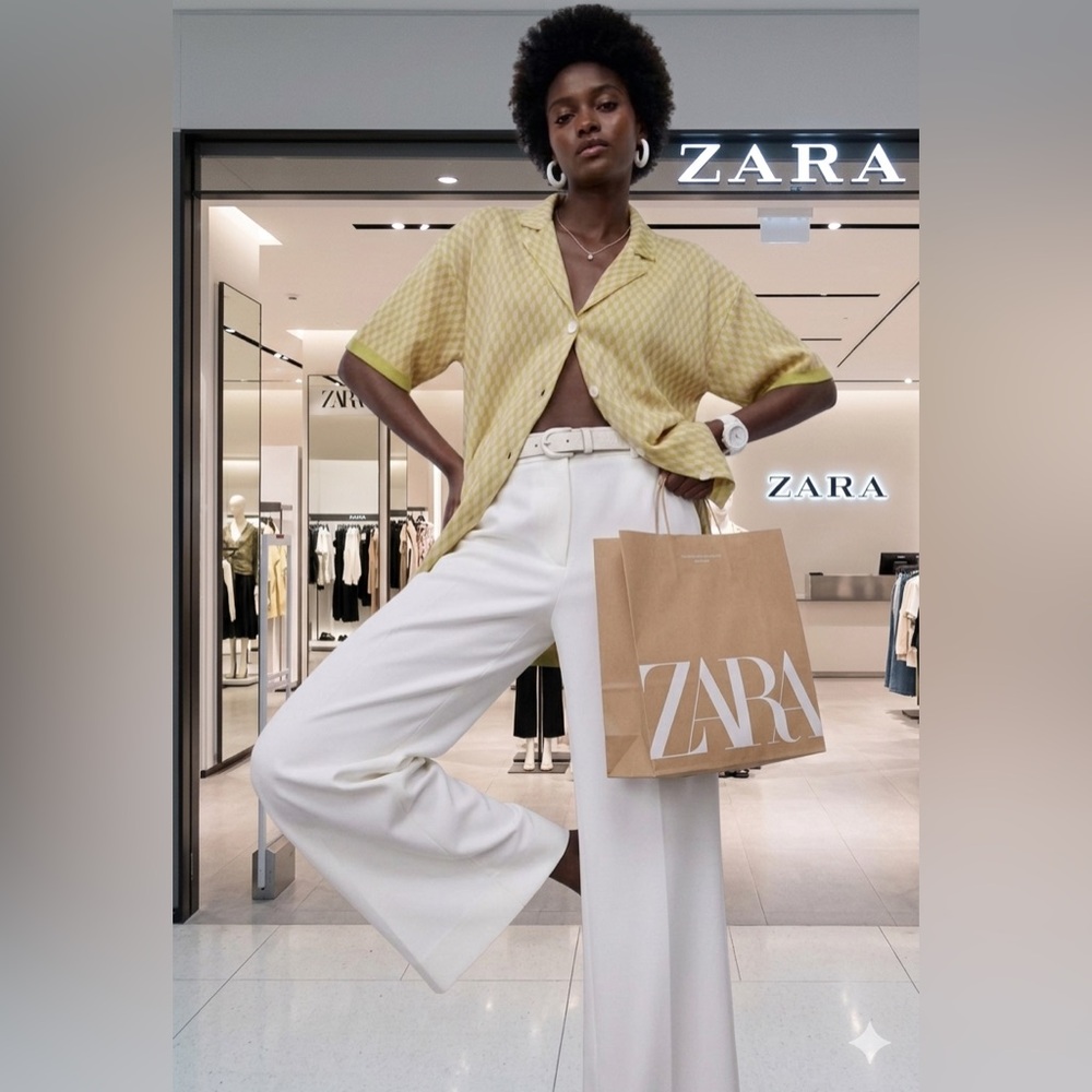 Zara Olive and Blush Knit Top